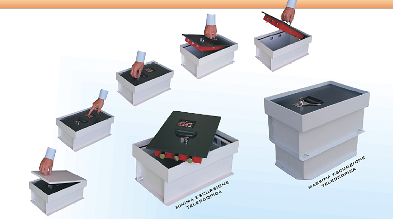 caratteristiche tecniche e modalit d' uso della cassaforte a pavimento serie CP40